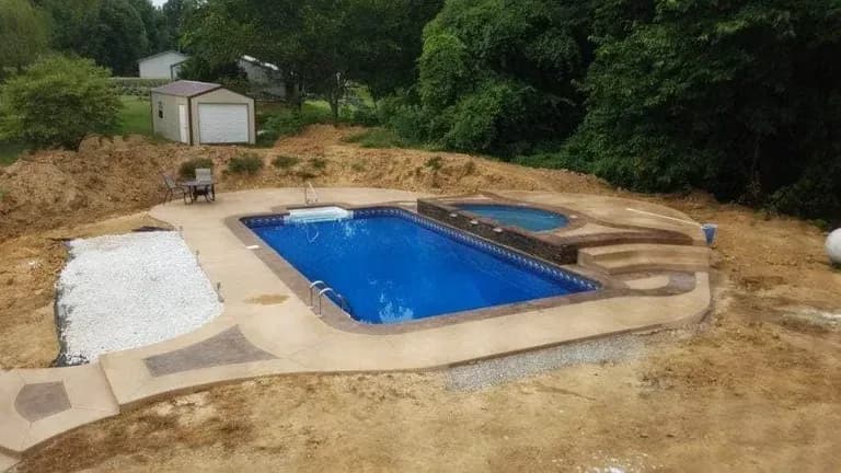 Decorative Stamped Pool Deck — photo 3