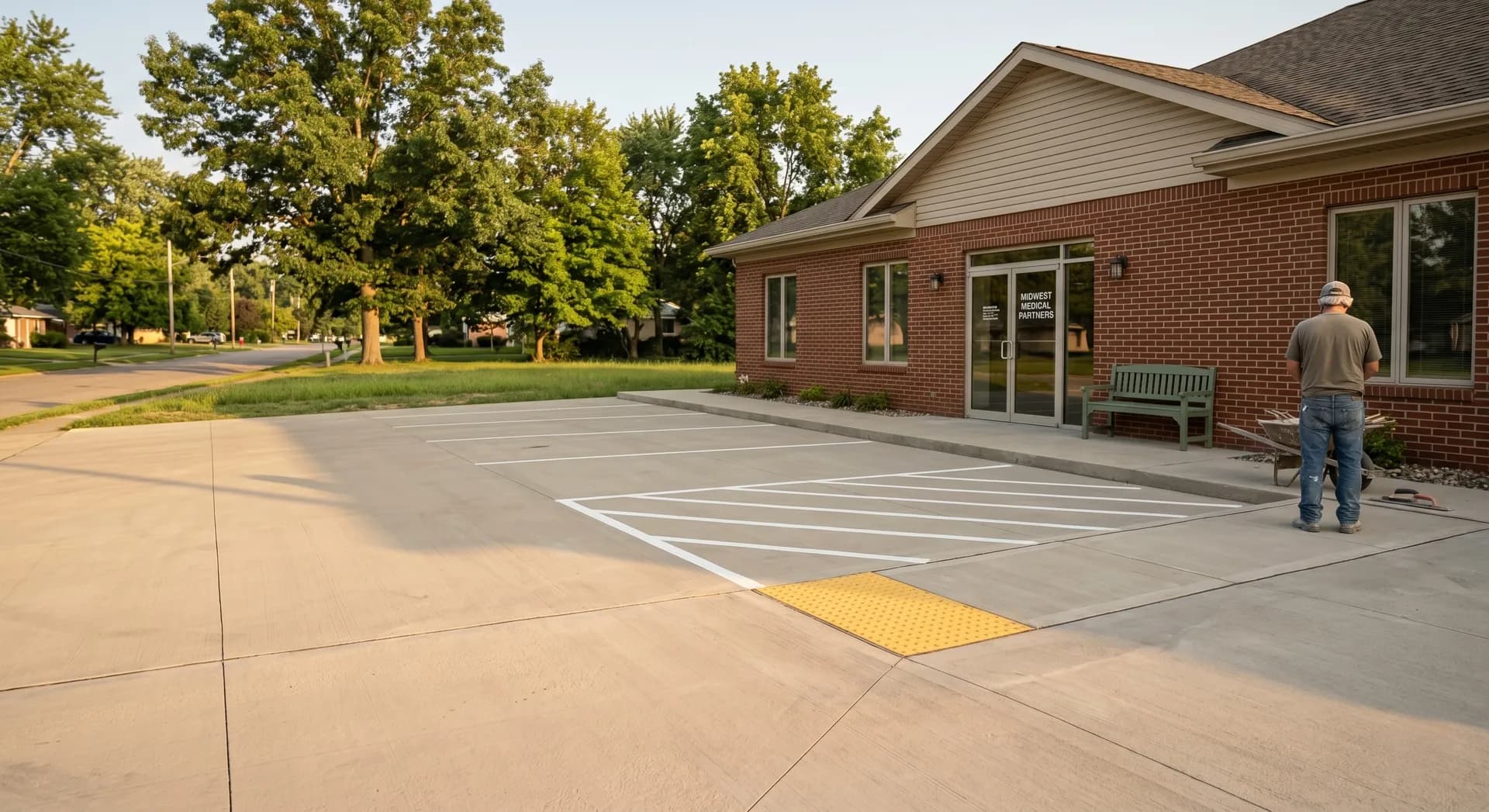 Medical office parking with ADA spaces, Warrick County