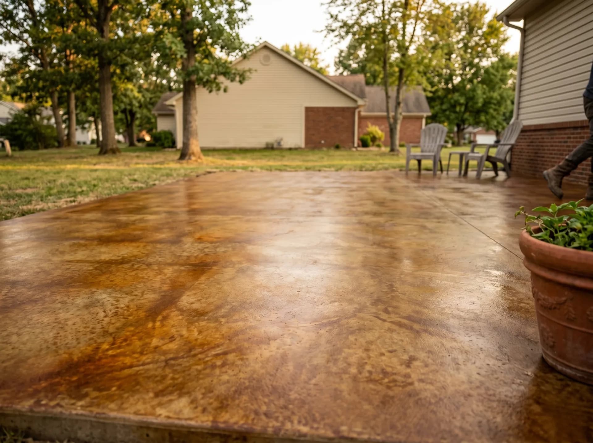 Stained Concrete concrete finish in Evansville IN
