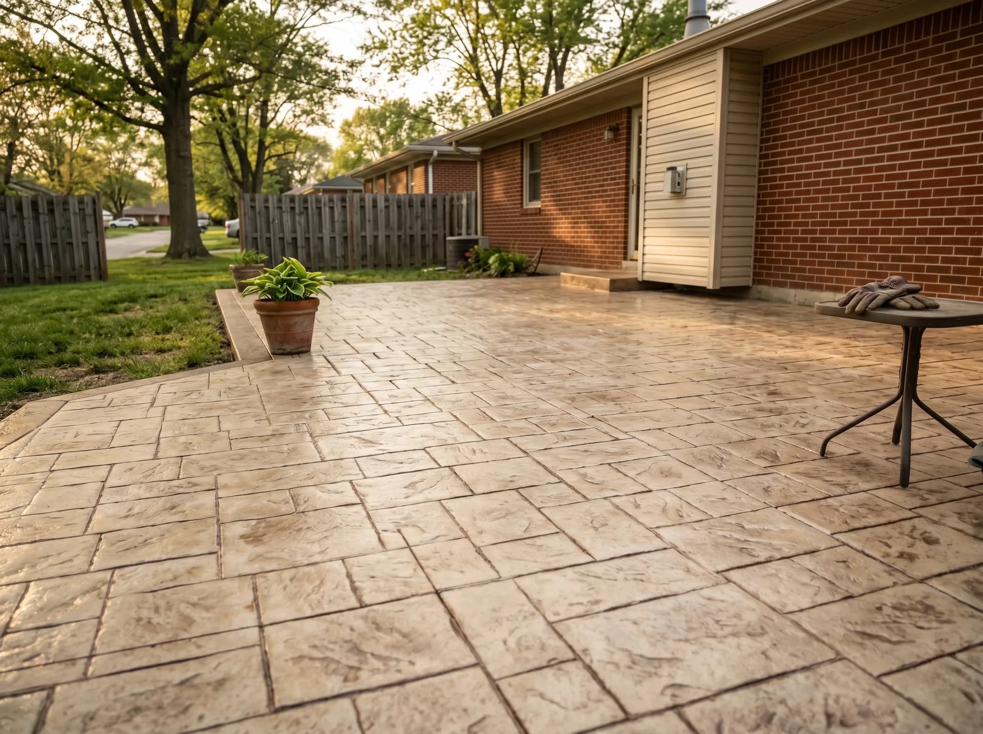 Stamped Concrete concrete finish in Evansville IN